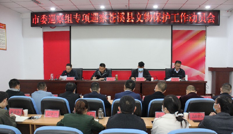 市委巡察组专项巡察苍溪县文物保护工作动员会召开